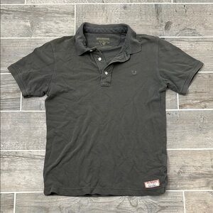 True Religion Men's Charcoal Polo Shirt